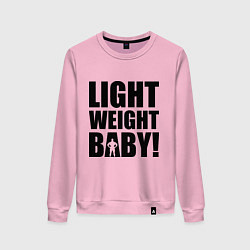 Свитшот хлопковый женский Light weight baby, цвет: светло-розовый