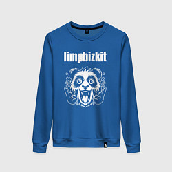 Свитшот хлопковый женский Limp Bizkit rock panda, цвет: синий