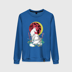 Свитшот хлопковый женский Лунная Инари, цвет: синий