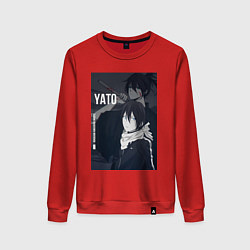 Свитшот хлопковый женский Бездомный бог Ято, цвет: красный