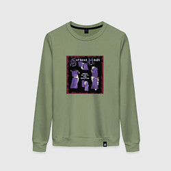 Свитшот хлопковый женский Depeche Mode - Песни о вере и преданности, цвет: авокадо