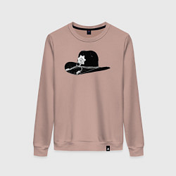 Свитшот хлопковый женский С шляпой Рика Граймса, цвет: пыльно-розовый