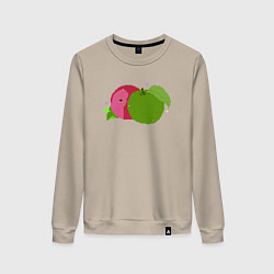 Женский свитшот Яблоко пиксель арт