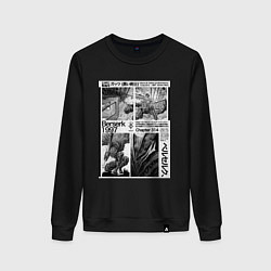 Свитшот хлопковый женский Кадры из манги - Берсерк, цвет: черный