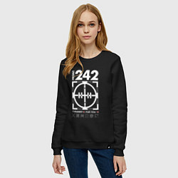 Свитшот хлопковый женский Front 242 - Tyrany for you, цвет: черный — фото 2