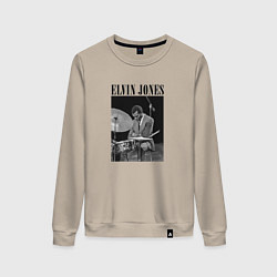 Женский свитшот Elvin Jones great jazz drummer