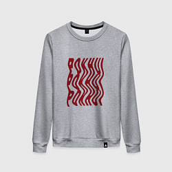 Свитшот хлопковый женский Завуалированный по*уй на английском, цвет: меланж