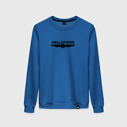 Свитшот хлопковый женский Helldivers Logo, цвет: синий