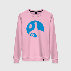 Свитшот хлопковый женский Tardis love, цвет: светло-розовый