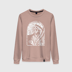 Свитшот хлопковый женский Смерть и ночь, цвет: пыльно-розовый