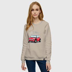 Свитшот хлопковый женский Mini Cooper, цвет: миндальный — фото 2