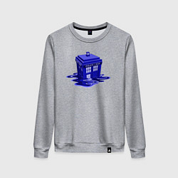 Свитшот хлопковый женский Tardis ink, цвет: меланж