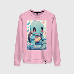 Свитшот хлопковый женский Покемон Сквиртл, цвет: светло-розовый