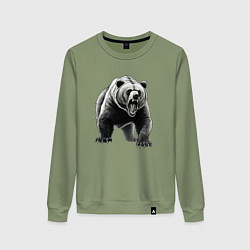 Женский свитшот Ревущий медведь