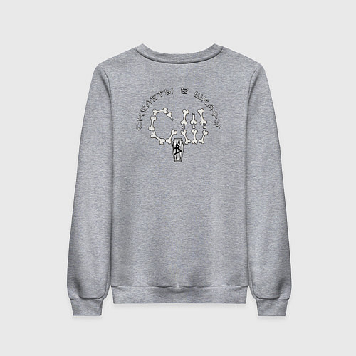 Женский свитшот Сингл Скелеты в шкафу / Меланж – фото 2