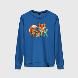 Женский свитшот Лиса с надписью