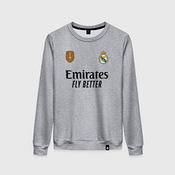 Свитшот хлопковый женский Джуд Беллингем форма Реал Мадрид, цвет: меланж