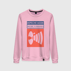 Свитшот хлопковый женский Depeche Mode - Music for the masses merch, цвет: светло-розовый