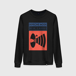 Свитшот хлопковый женский Depeche Mode - Music for the masses merch, цвет: черный