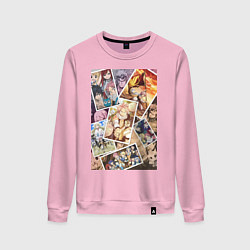 Свитшот хлопковый женский Хвост Феи Венди Марвелл, цвет: светло-розовый