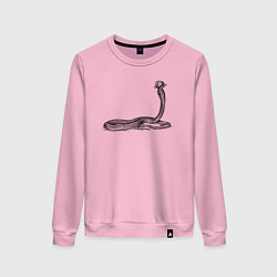 Женский свитшот Кобра в новогодней шапке