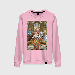 Свитшот хлопковый женский Хвост Феи Нацу Драгнил король арт, цвет: светло-розовый