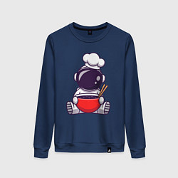 Свитшот хлопковый женский Космический суп, цвет: тёмно-синий