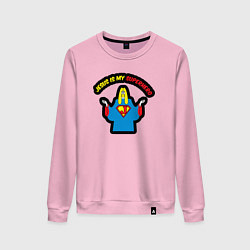 Женский свитшот Иисус мой супергерой