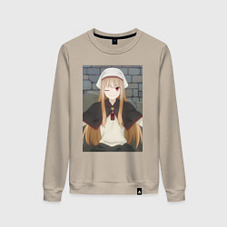 Женский свитшот Волчица и пряности Холо в платке