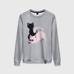 Женский свитшот Магическая битва Сатору Годзё Сугуру Гэто коты