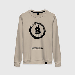 Женский свитшот Биткоин - криптовалюта символ
