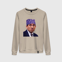 Свитшот хлопковый женский Prison mike Michael Scott офис, цвет: миндальный