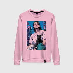 Женский свитшот Магическая битва Сугуру Гэто с котами