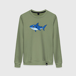 Женский свитшот Милая акула улыбается