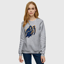 Свитшот хлопковый женский Fire reaper, цвет: меланж — фото 2