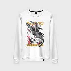 Женский свитшот Человек-бензопила Денджи акула