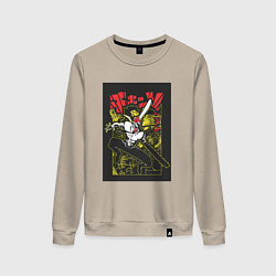 Женский свитшот Человек-бензопила Денджи воплощение демона