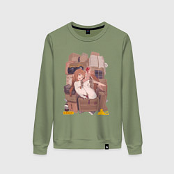 Женский свитшот Волчица и пряности Холо арт