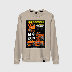 Свитшот хлопковый женский Nissan Silvia авто, цвет: миндальный