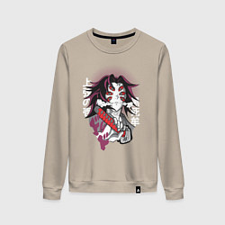 Женский свитшот Клинок рассекающий демонов 1 Высшая Луна Кокушибо