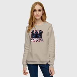 Свитшот хлопковый женский Reapers, цвет: миндальный — фото 2
