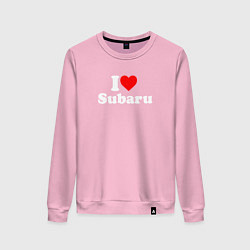 Женский свитшот I love Subaru sport