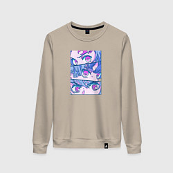 Женский свитшот Тандзиро Незуко и Зеницу Клинок рассекающий демоно