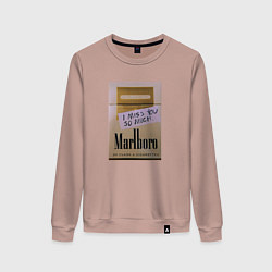 Женский свитшот I miss you - Мальборо голд