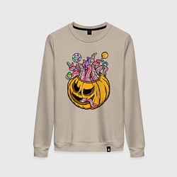 Женский свитшот Осьминог в тыкве