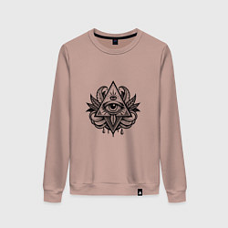 Женский свитшот Всевидящее око - пирамида