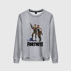 Свитшот хлопковый женский Fortnite PVE, цвет: меланж
