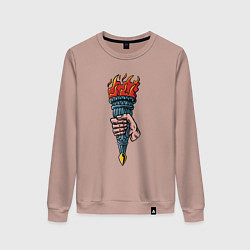 Женский свитшот Горящий факел