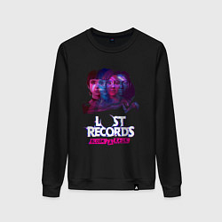 Свитшот хлопковый женский Персонажи Lost records bloom and rage, цвет: черный
