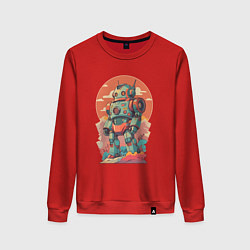 Женский свитшот Ретро робот в стиле аниме